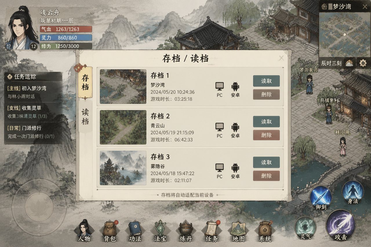 谪仙索欢录 操作界面 专题图