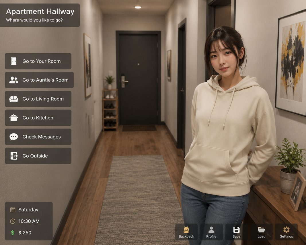 我的可爱表姐 角色路线 演示图 5
